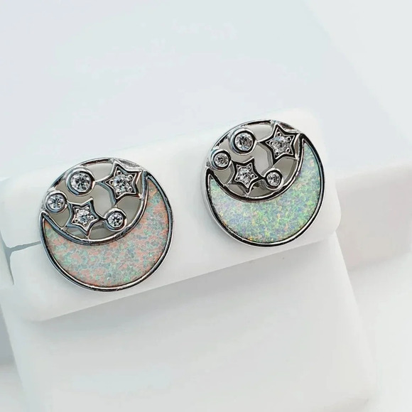 925 Sterling Silver Cubic Zirconia Earrings, U19254795 - Picture 6 of 11